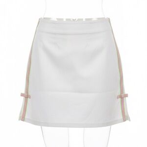 Lilly Pulitzer White Mini Skirt with Pink and Green Trim